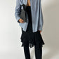 Oversized striped shirt | Blue / White