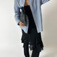 Oversized striped shirt | Blue / White