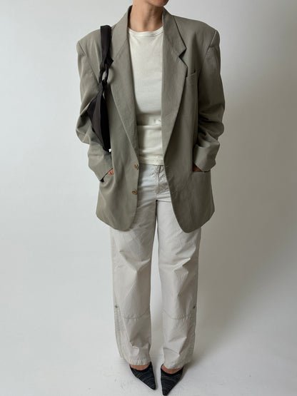 Relaxed fit blazer | Sage grey