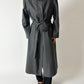 Belted wool coat | Grey
