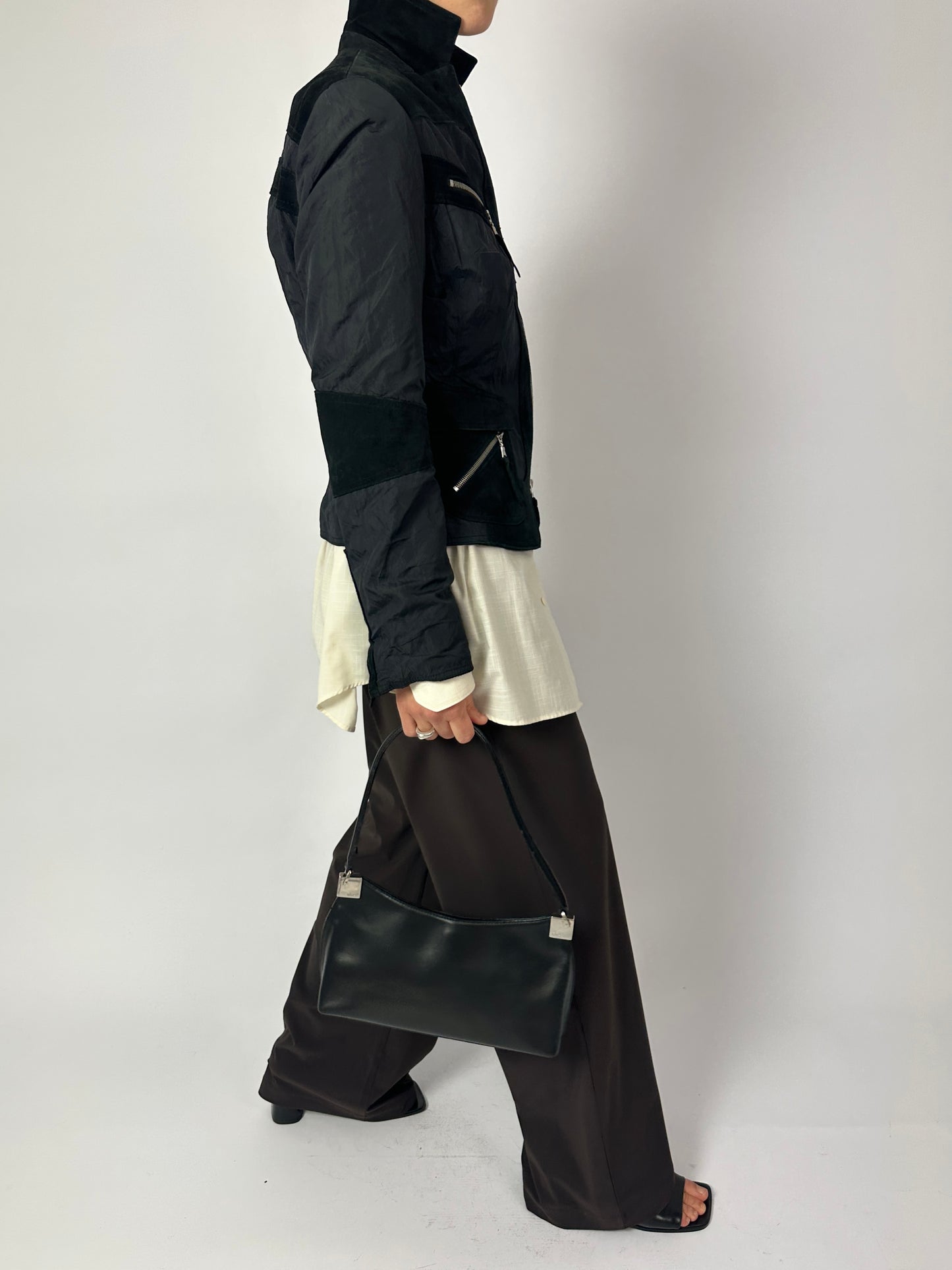 Leather shoulder bag | Black