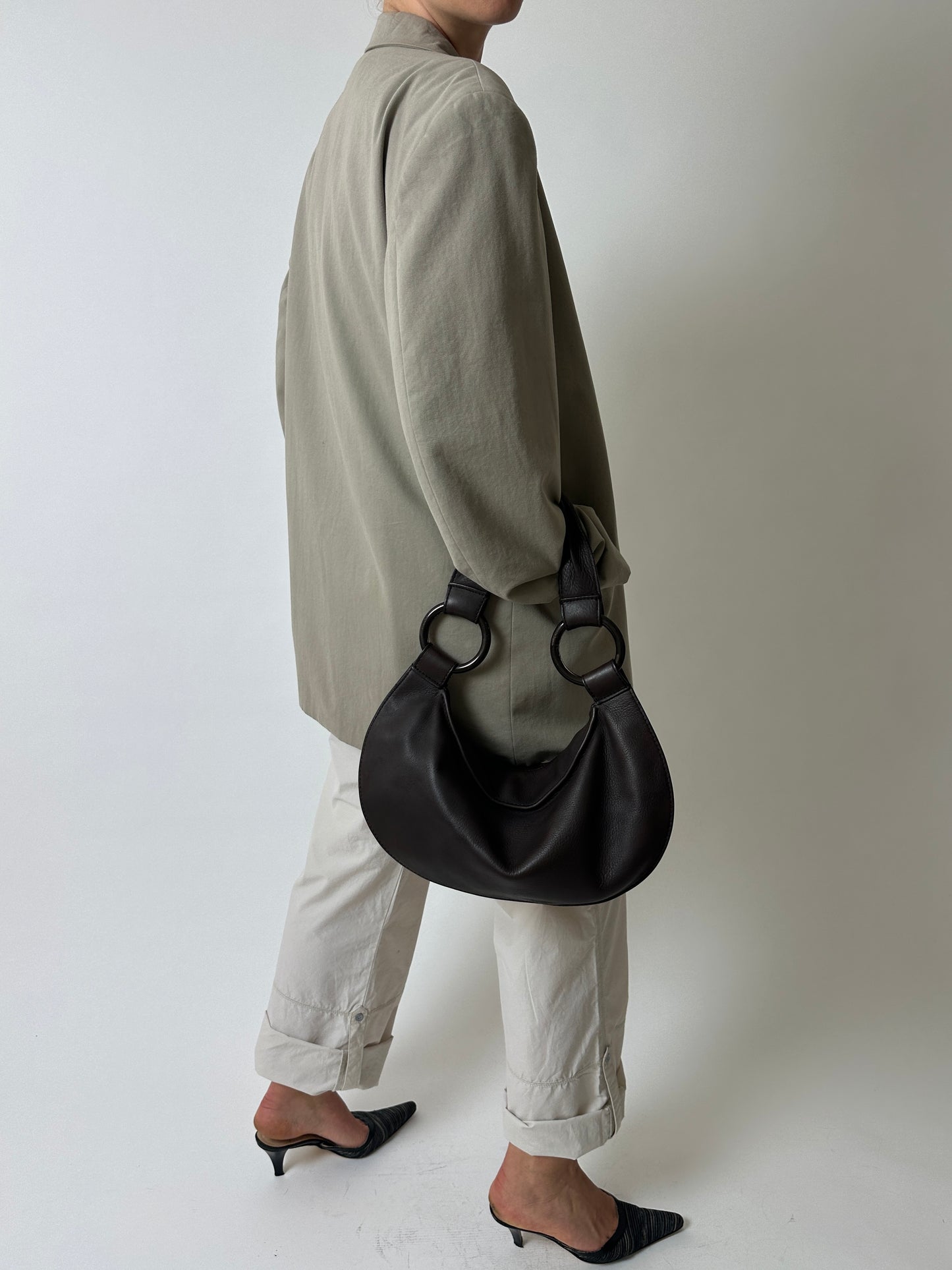 Relaxed fit blazer | Sage grey