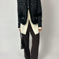 Fitted suede detail jacket | Black