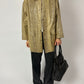 coated snake jacket | Beige