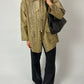 coated snake jacket | Beige