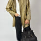 Leather shoulder bag | Dark Brown
