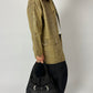 coated snake jacket | Beige