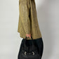 coated snake jacket | Beige