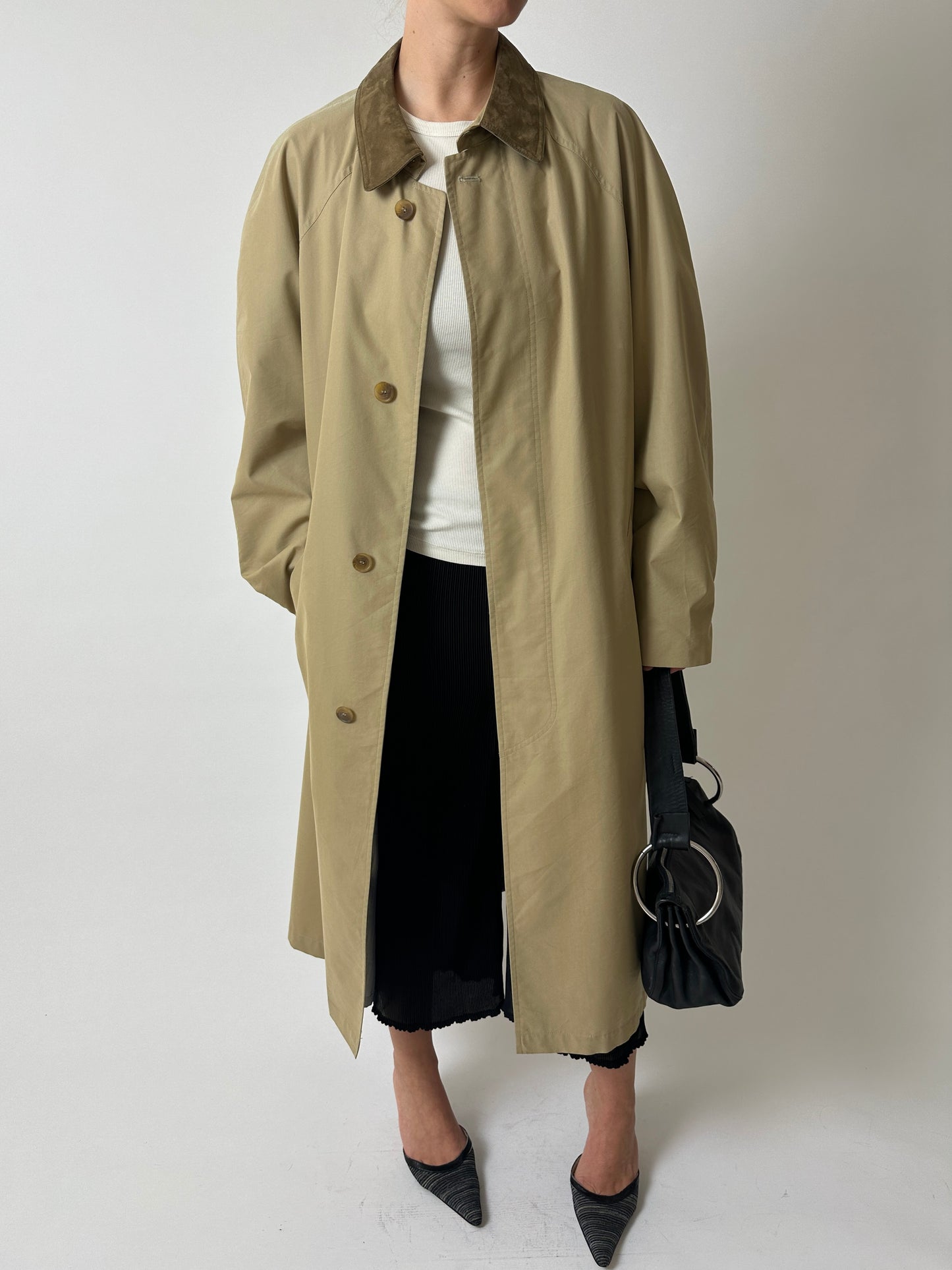 Long Mac coat | Khaki