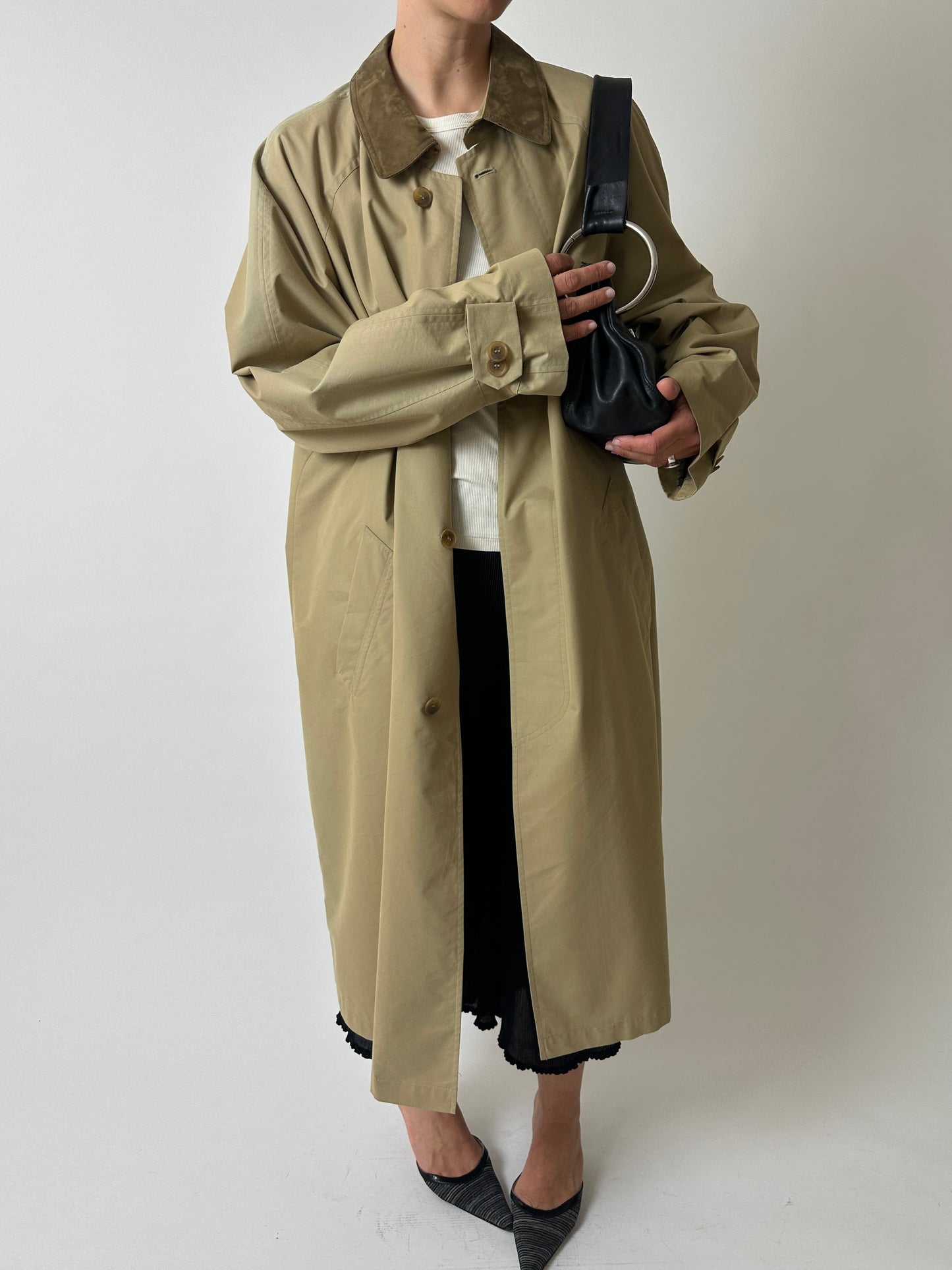 Long Mac coat | Khaki