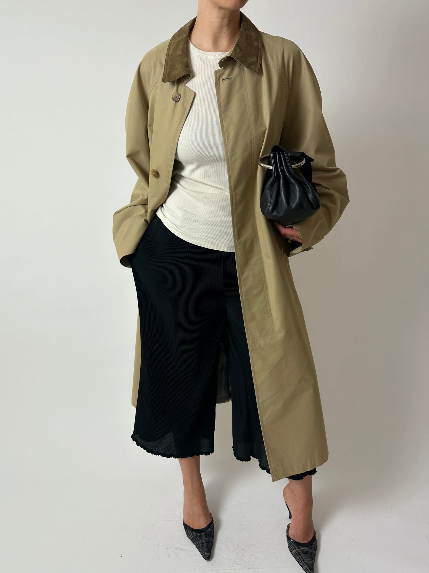 pleated culotte | Black