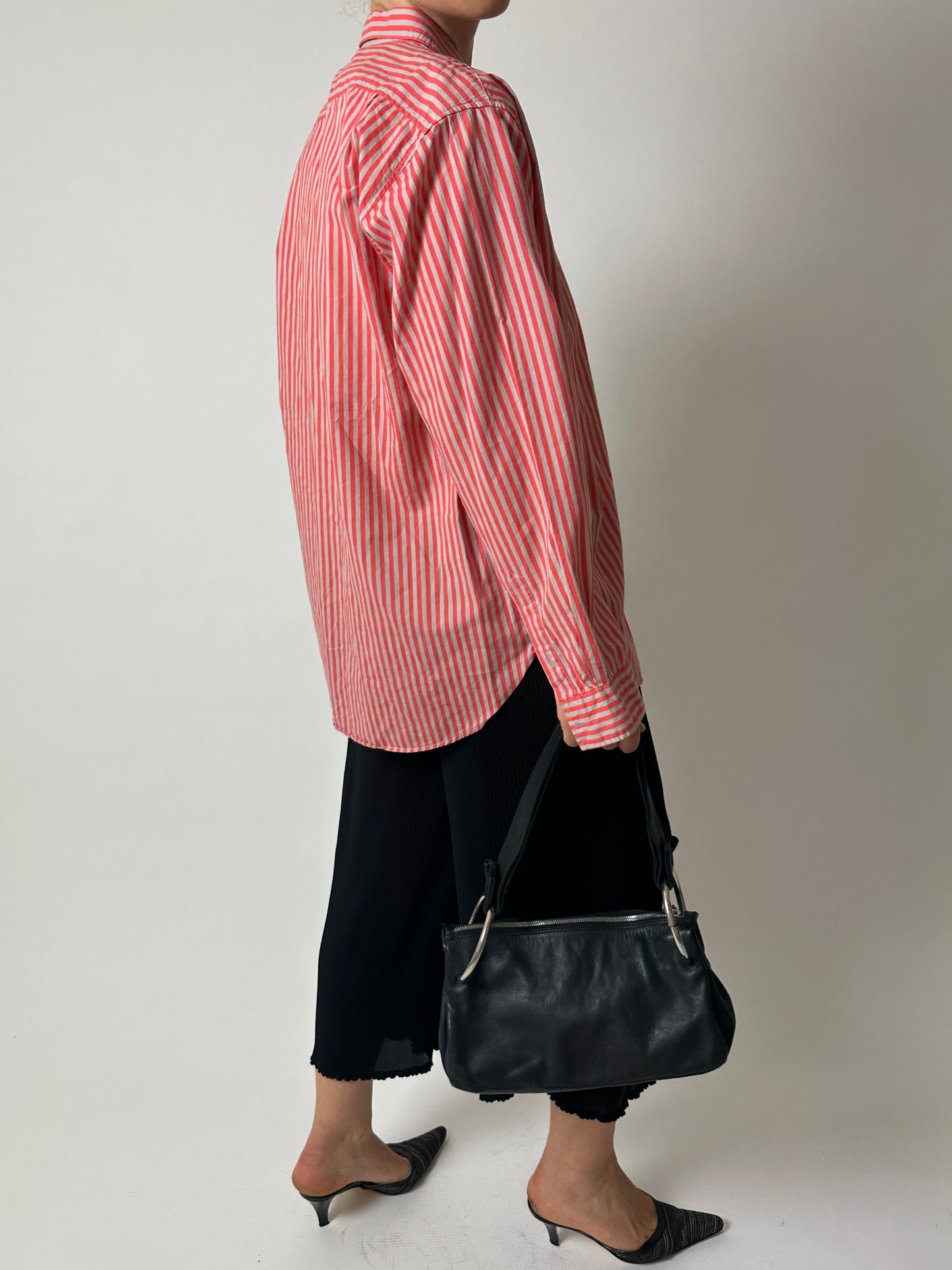 Striped shirt | Red / Ecru