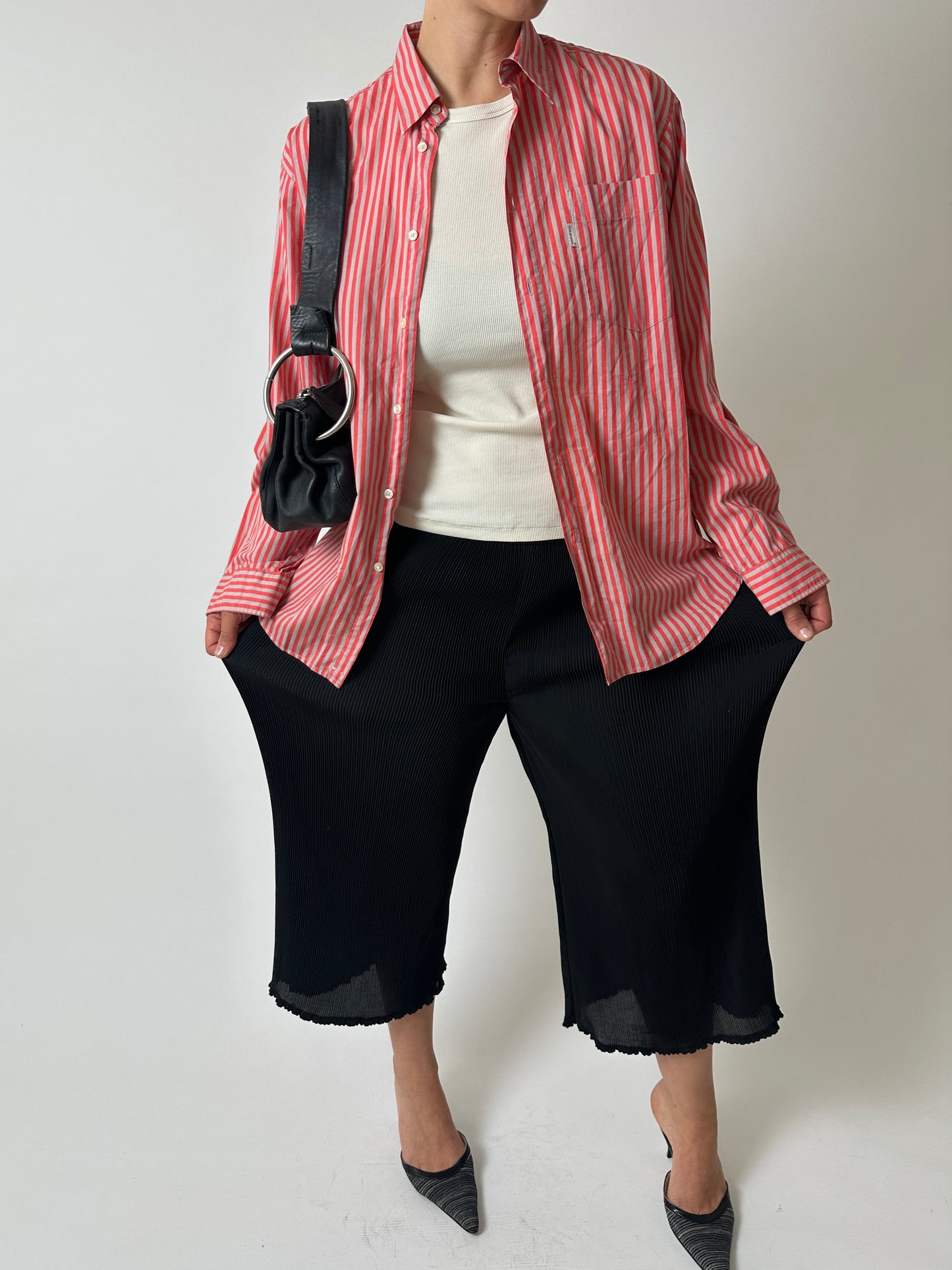 pleated culotte | Black