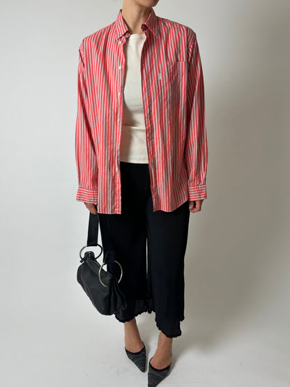Striped shirt | Red / Ecru