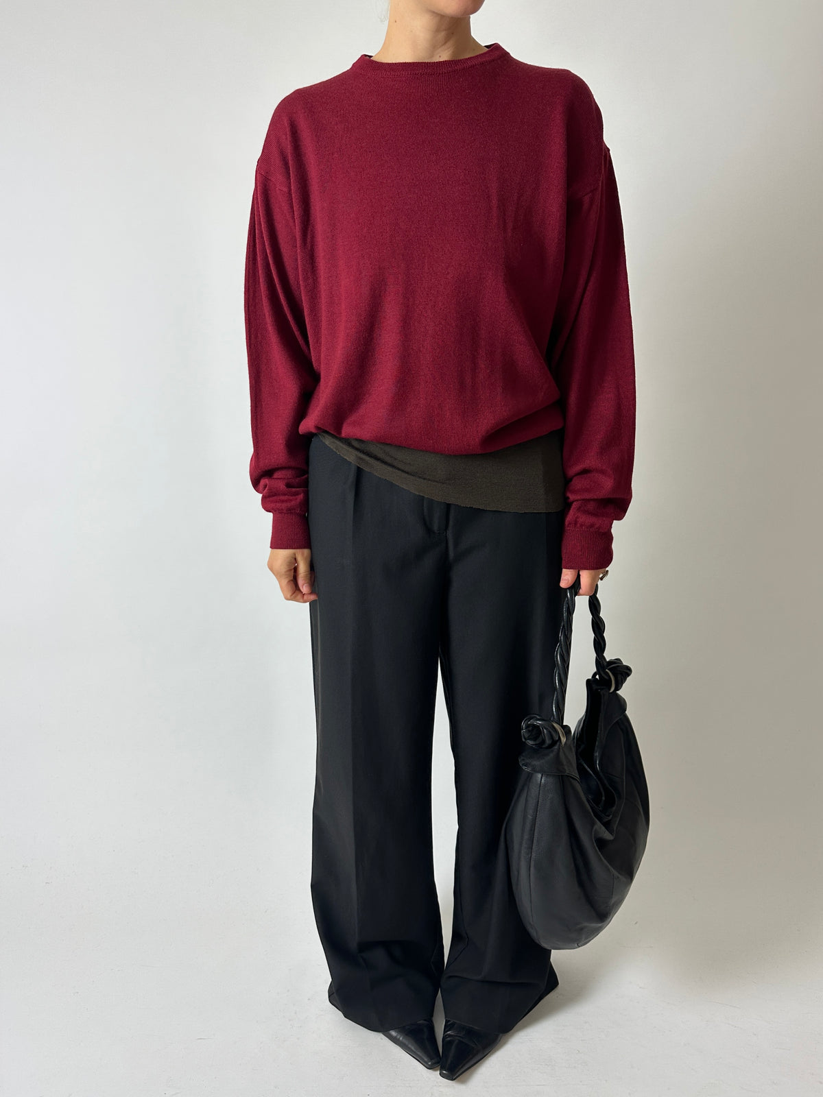 Wool blend jumper | Bordeaux