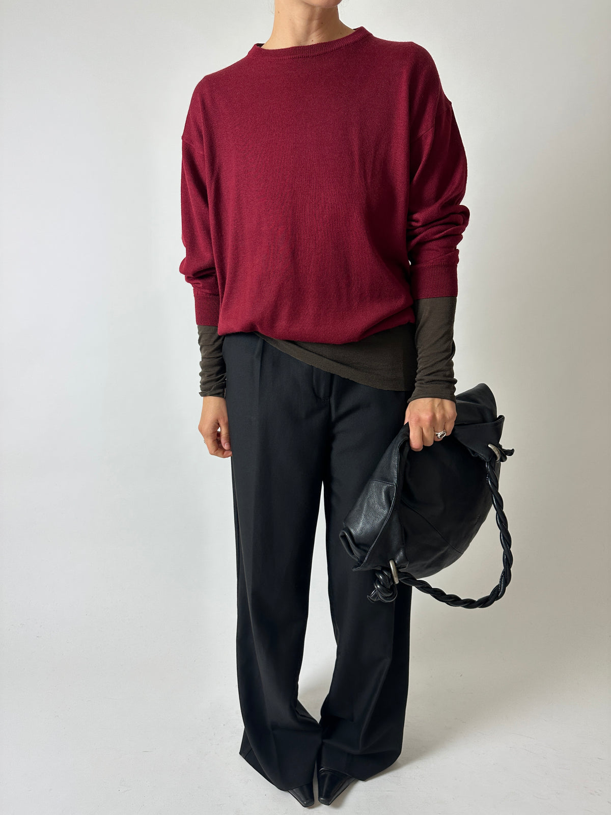 Wool blend jumper | Bordeaux