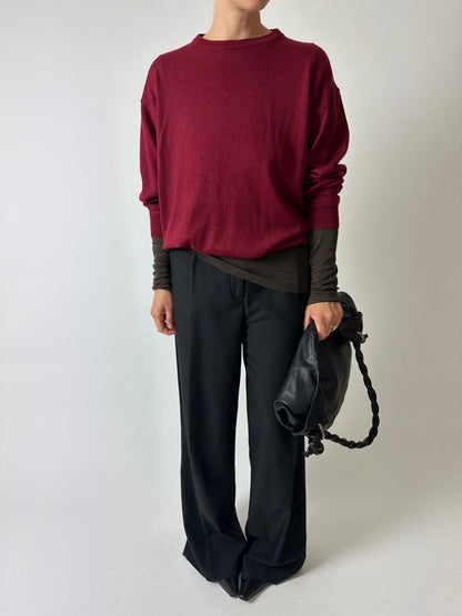 Wool blend jumper | Bordeaux