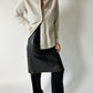 Leather midi skirt | Black