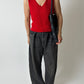 Knitted cropped top | Red