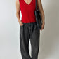 Knitted cropped top | Red