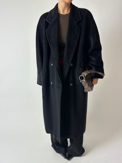 Long wool coat | Black