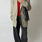Oversized woven blazer | Dark butter
