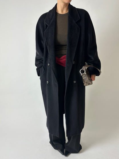 Long wool coat | Black