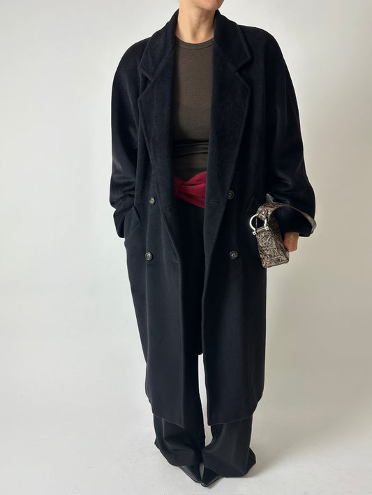 Long wool coat | Black