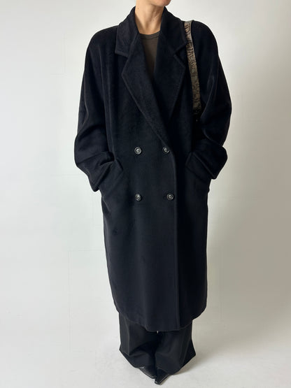 Long wool coat | Black