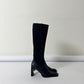 Leather heeled boots | Black