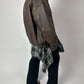 Leather bomber jacket | Dark brown