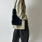 Oversized woven blazer | Dark butter