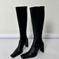 Leather heeled boots | Black