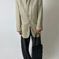 Oversized woven blazer | Dark butter