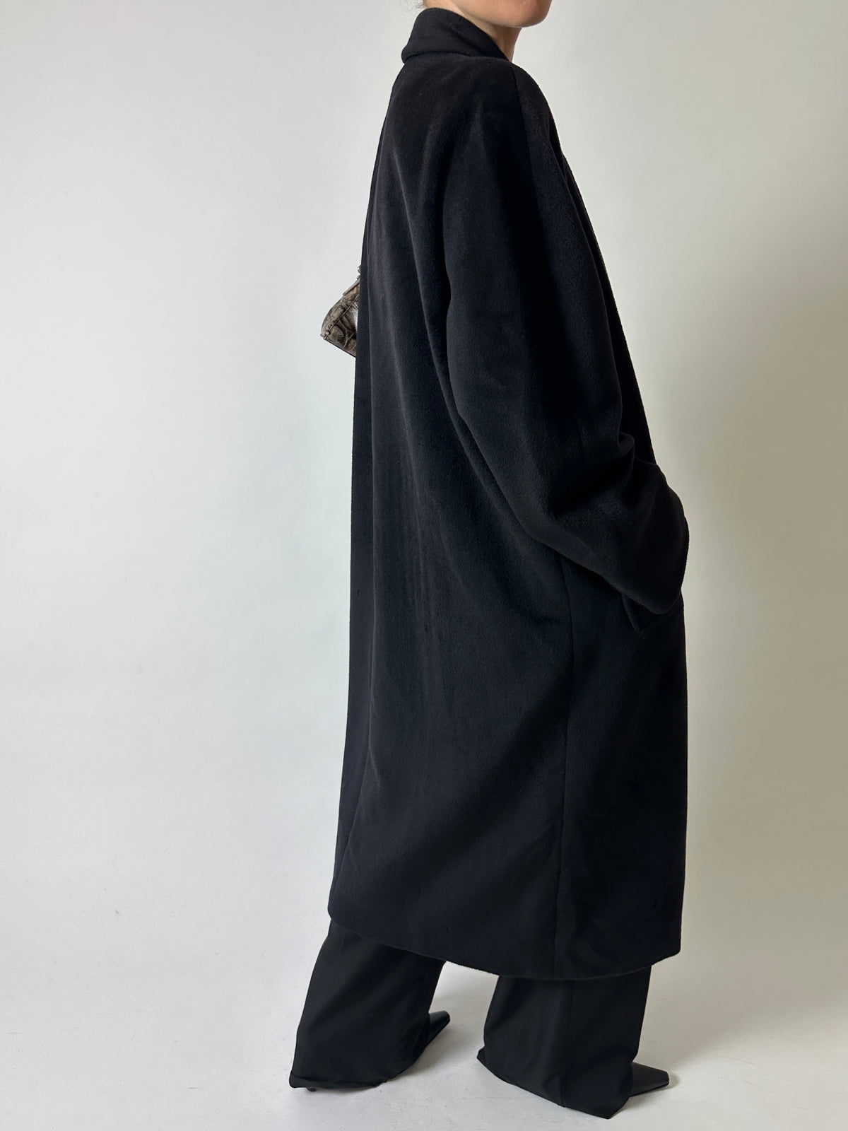 Long wool coat | Black
