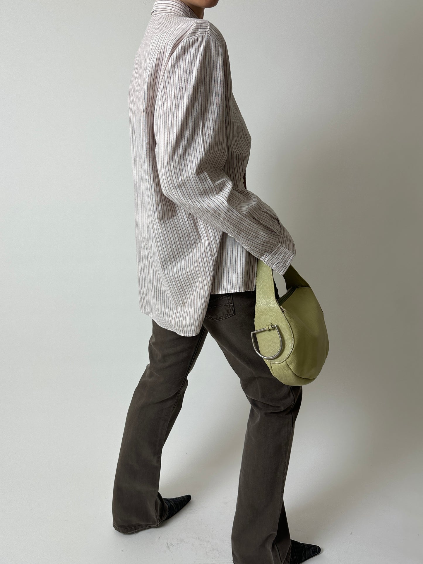 Low waist bootleg denim | Soft brown