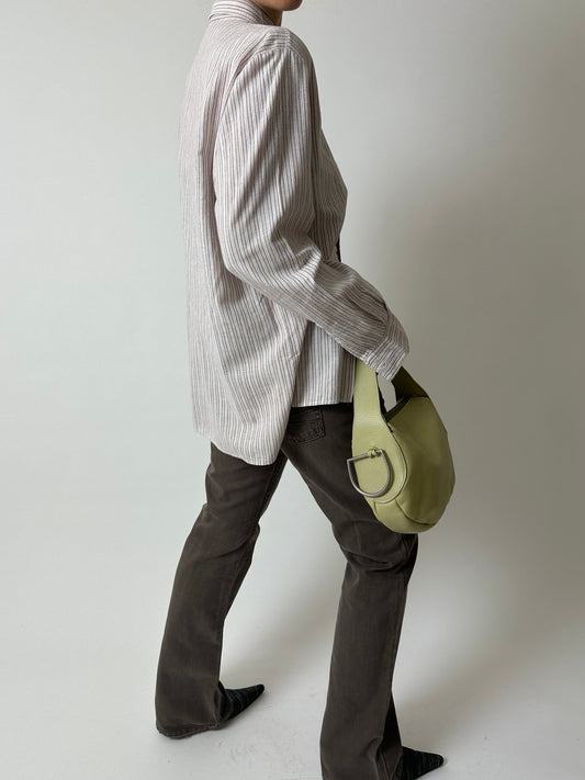 Low waist bootleg denim | Soft brown