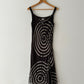Sheer dot dress | Brown