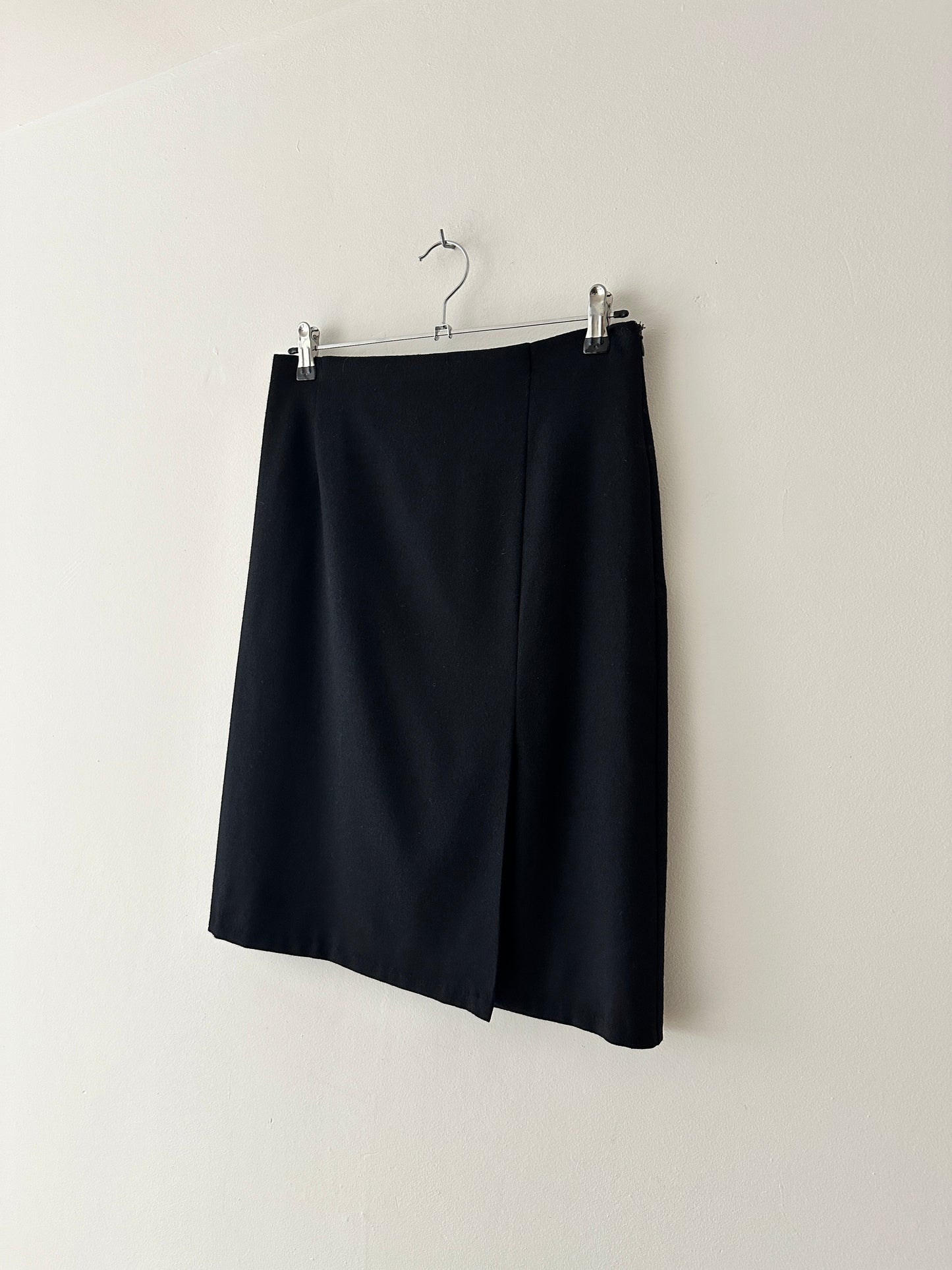 Wool pencil skirt | Black