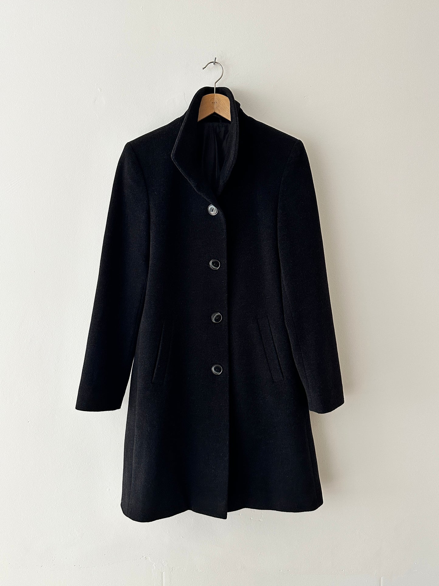 Long wool coat | Black