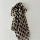 Silk dotted scarf | Grey / Black