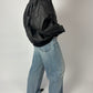 Leather bomber jacket | Black