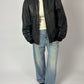 Leather bomber jacket | Black