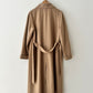 Belted wool coat | Soft camel