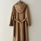 Belted wool coat | Soft camel
