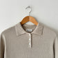 Knitted polo | Ecru