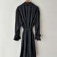 Oversized trench coat | Off Black