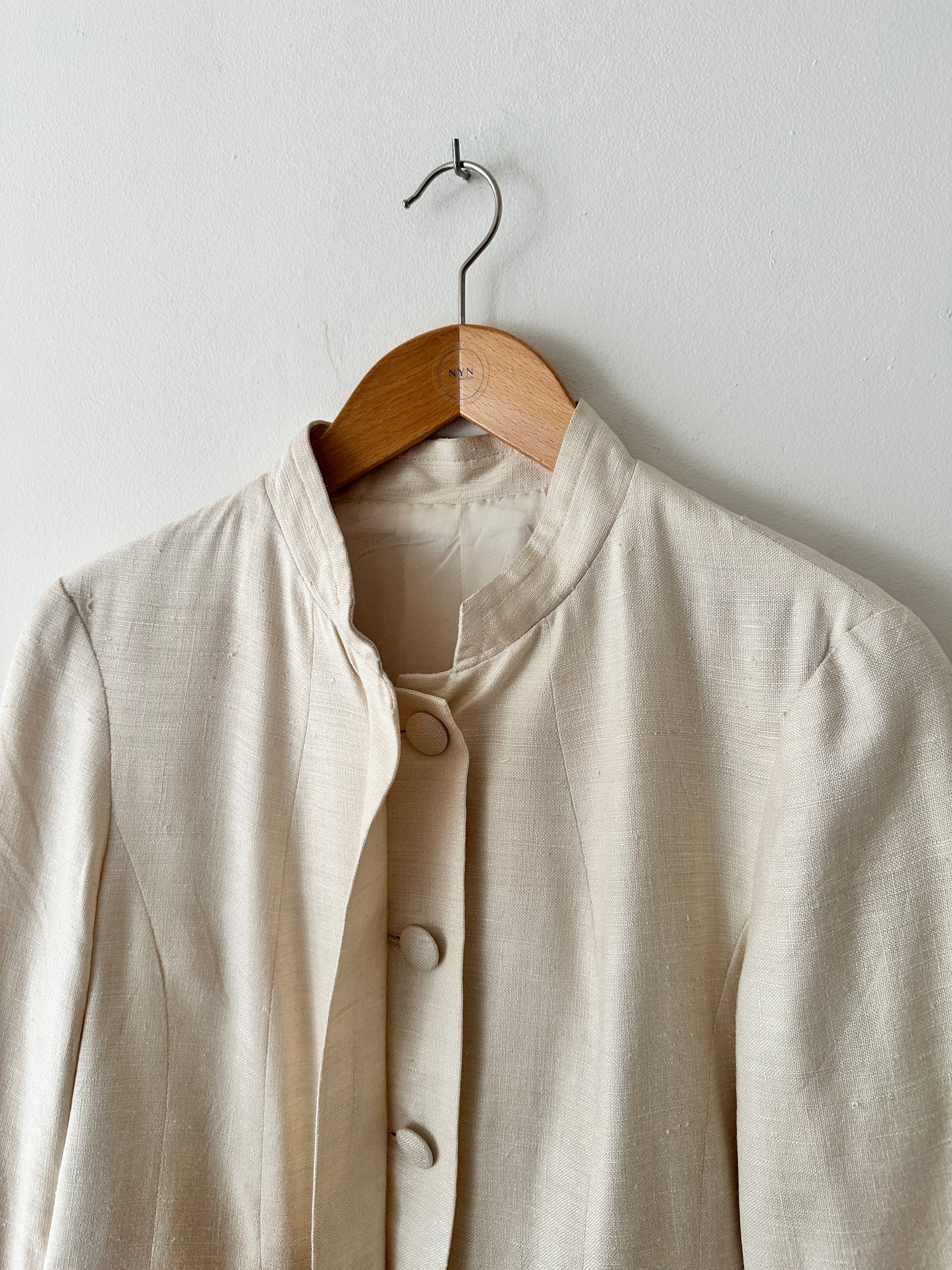 Silk blend tailored blazer | Off white