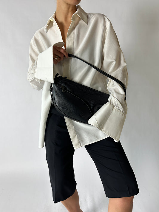 Leather shoulder bag | Black
