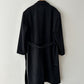 Belted wool coat | Anthracite